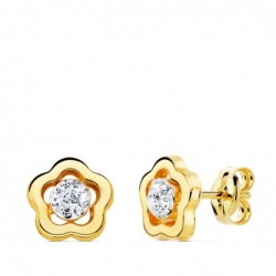 18K PENDIENTES ORO AMARILLO...