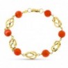 18K PULSERA ORO AMARILLO JAULA CORAL FINO JAPONES 8 MM. 19 CM.