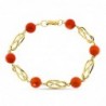 18K PULSERA ORO AMARILLO JAULA CORAL FINO JAPONES 8 MM. 20,5 CM