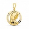 18K MEDALLA ORO BICOLOR VIRGEN NIÑA BICOLOR. 19 MM.