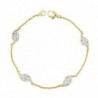 18K PULSERA BICOLOR CIRCONITAS