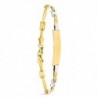 18K ESCLAVA ORO BICOLOR 18 CM.