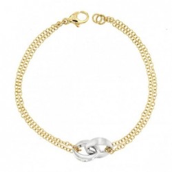 18K PULSERA BICOLOR 19,5 CM