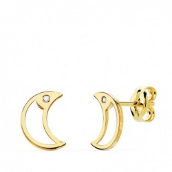 18K PENDIENTES LUNA...