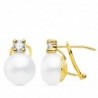 18K PENDIENTES PERLAS Y GARRAS. 14 X 10 MM. CIERRE OMEGA