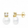 18K PENDIENTES PERLAS Y GARRAS. 12 X 8 MM. CIERRE PRESIÓN