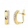 18K PENDIENTES BANDAS CIRCONITAS 14 X 4,5 MM.