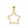 18K COLGANTE ORO AMARILLO ESTRELLA CERCO LISO. 12,5 X 12,5 MM