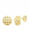 18K PENDIENTES ORO AMARILLO REDONDOS CON CIRCONITAS. 7 MM. CIERRE PRESION.