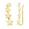 18K PENDIENTES TREPADORES ESTRELLAS 23X7MM