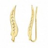 18K PENDIENTES ORO AMARILLO TREPADORES HOJA 22 X 4 MM.