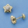 18K PENDIENTES ORO AMARILLO ESTRELLA. 7 X 7 MM.