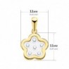 COLGANTE ORO AMARILLO FLOR AIRSHINE TRANSPARENTE CON CIRCONITAS. 11 X 11 MM