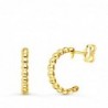 18K AROS ORO AMARILLO ABIERTOS BOLAS LISAS 14 MM. ANCHO: 2 MM. CIERRE PRESION