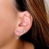 18K PENDIENTES ORO AMARILLO CORAZON 9X7 MM 28 CIRCONITAS PRESION