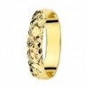 18K ALIANZA ORO AMARILLO DIAMANTADA. 4 MM.