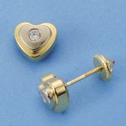 18K PENDIENTES CORAZON. 7 X...