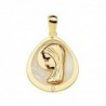 18K MEDALLA VIRGEN NIÑA NACAR 18 X 16 MM.