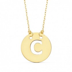 18K COLGANTE LETRA "C" 15...