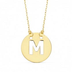 18K COLGANTE LETRA "M" 15...