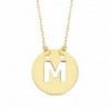 18K COLGANTE LETRA "M" 15 MM. CADENA FORZADA 42 CM.