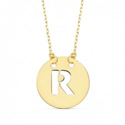 18K COLGANTE LETRA "R" 15...