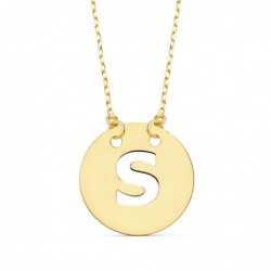 18K COLGANTE LETRA "S" 15...