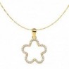 18K COLGANTE ESTRELLA CIRCONITAS 16 X 16MM. CADENA VENECIANA 42+3 CM.