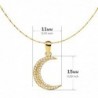 18K COLGANTE LUNA CIRCONITAS 15 X 11MM. CADENA VENECIANA 42+3 CM.