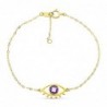 18K PULSERA ORO AMARILLO OJO 15 X 9 MM PIEDRA BRIOLET 5 MM. 19 CM