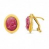 18K PENDIENTES ORO AMARILLO CAMAFEO 10 X 8 MM CORALINA