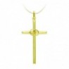 18K CRUZ ORO AMARILLO HUECA ALIANZAS. 31 X 16 MM.