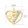18K COLGANTE ORO BICOLOR CORAZON CON CORAZONES CALADOS Y CIRCONITA. 20 X 16 MM.
