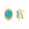 18K PENDIENTES ORO AMARILLO CAMAFEO TURQUESA.