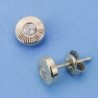 18K PENDIENTES ORO AMARILLO CERCO. 6 X 6 MM.