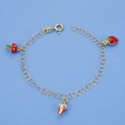 18K PULSERA ESMALTE 16 CM....