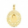 18K MEDALLA VIRGEN DE LA MACARENA CERCO FILIGRANA 28 X 21 MM