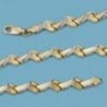18K PULSERA BICOLOR ESTAMPACION. 6.40 GRS.