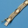 18K PULSERA BICOLOR ESTAMPACION.