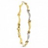 18K PULSERA ORO BICOLOR ESTAMPACION MATE Y BRILLO