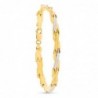 18K PULSERA ORO BICOLOR ESTAMPACION