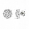 18K PENDIENTES ORO BLANCO CIRCONITAS. 11 X 11 MM.