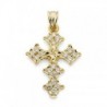 18K CRUZ CANJAYAR CIRCONITAS. 31 X 22 MM.