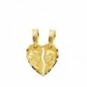 18K COLGANTE ORO AMARILLO CORAZON PAREJA. 13 X 13 MM.