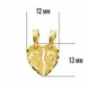 18K COLGANTE ORO AMARILLO CORAZON PAREJA. 13 X 13 MM.