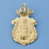 18K VIRGEN DEL ROCIO ESCUDO 46 X 25 MM
