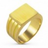 18K SELLO ORO AMARILLO CABALLERO RECTANGULAR