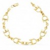 18K PULSERA ORO AMARILLO ESTRIBOS EN BRILLO. ANCHO: 10 MM LARGO: 20 CM