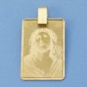 18K CHAPA CRISTO LASER 25 X 17 MM