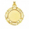 18K CHAPA CERCO REDONDO. 47 X 41 MM